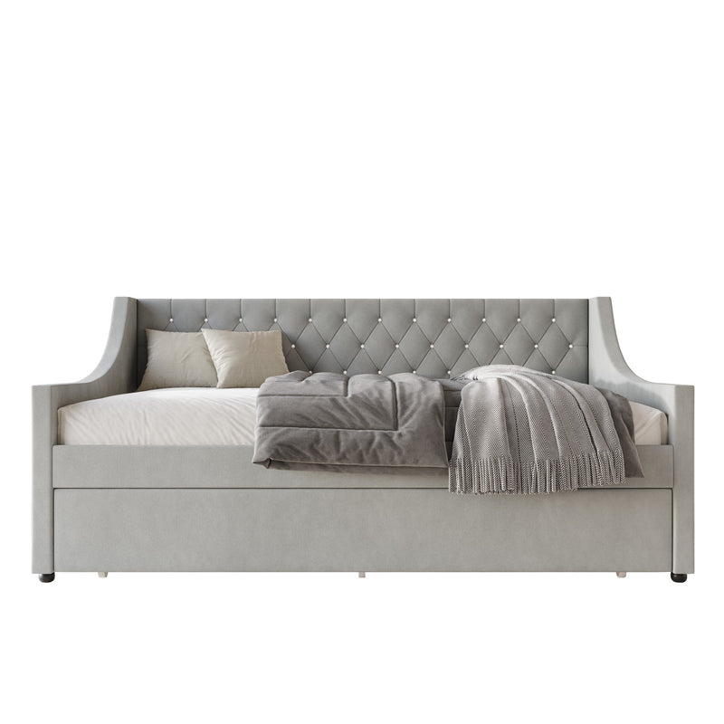 Home Design Vinnie Upholstered Daybed with Trundle