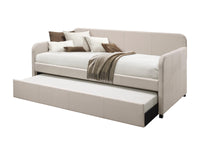 Home Design Porch & Den Anthony Upholstered Casual Daybed Set with Trundle, Gray