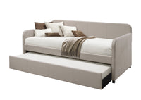 Home Design Porch & Den Anthony Upholstered Casual Daybed Set with Trundle, Gray
