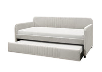 Home Design Amelia Linen Upholstered Daybed With Trundle