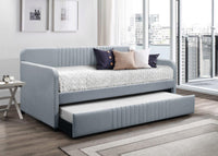 Home Design Amelia Linen Upholstered Daybed With Trundle