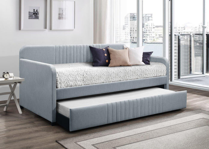 Home Design Amelia Linen Upholstered Daybed With Trundle