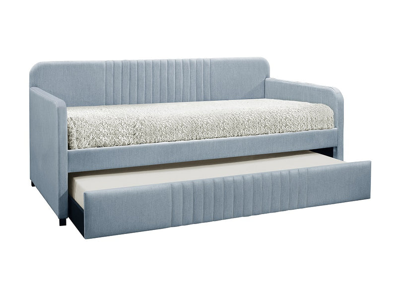 Home Design Amelia Linen Upholstered Daybed With Trundle