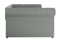 Home Design Venice Upholstered Daybed with Pull-Out Twin Trundle, Modern Sofa Bed for Guest Room or Bedroom