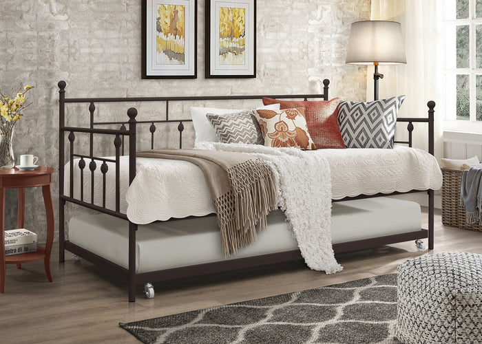 Aine Twin Metal Daybed with Trundle