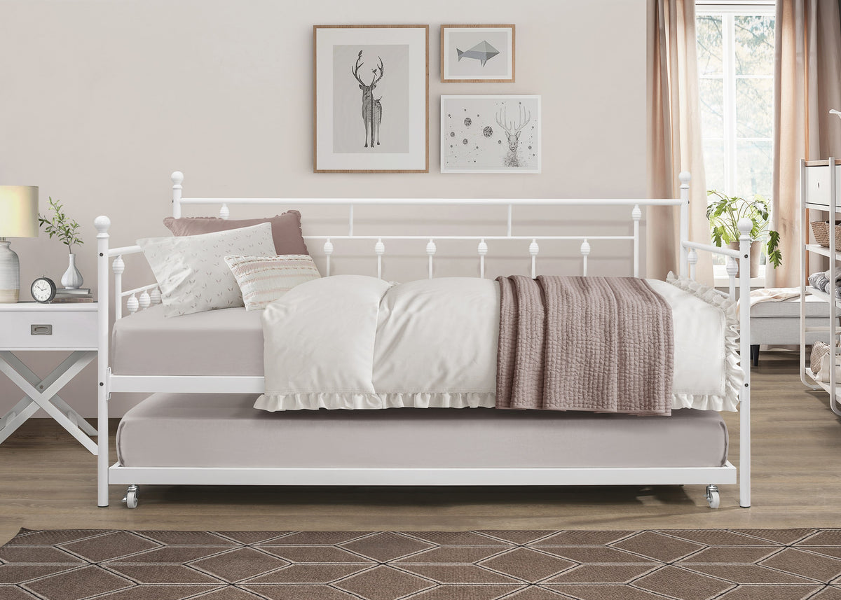 Aine Twin Metal Daybed with Trundle