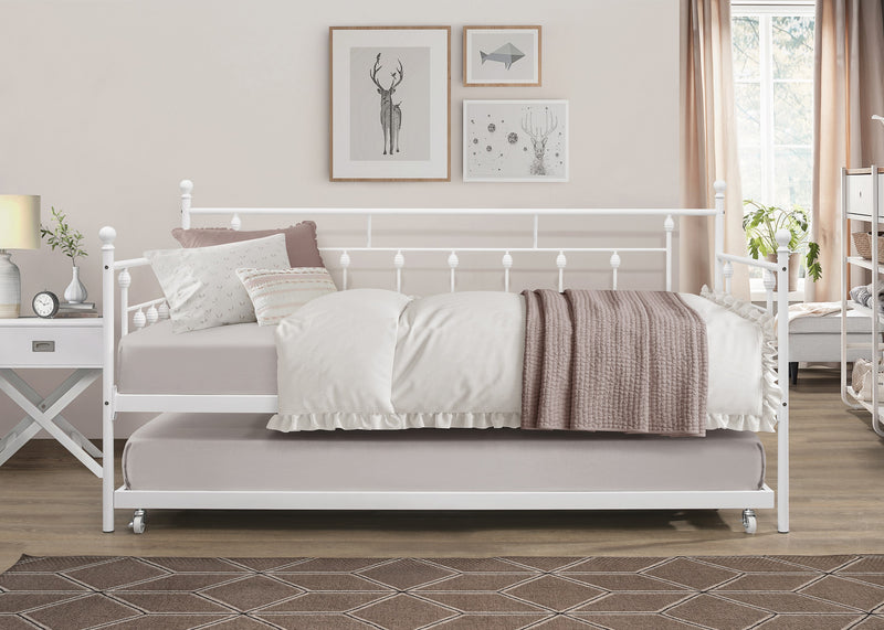 Aine Twin Metal Daybed with Trundle