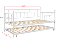 Aine Twin Metal Daybed with Trundle