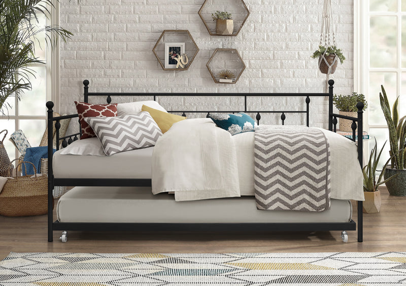 Aine Twin Metal Daybed with Trundle