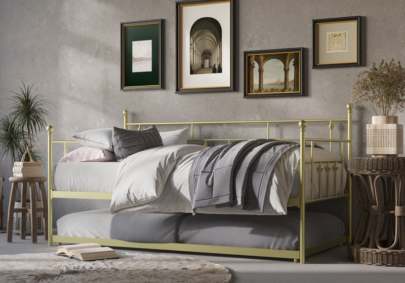 Aine Twin Metal Daybed with Trundle