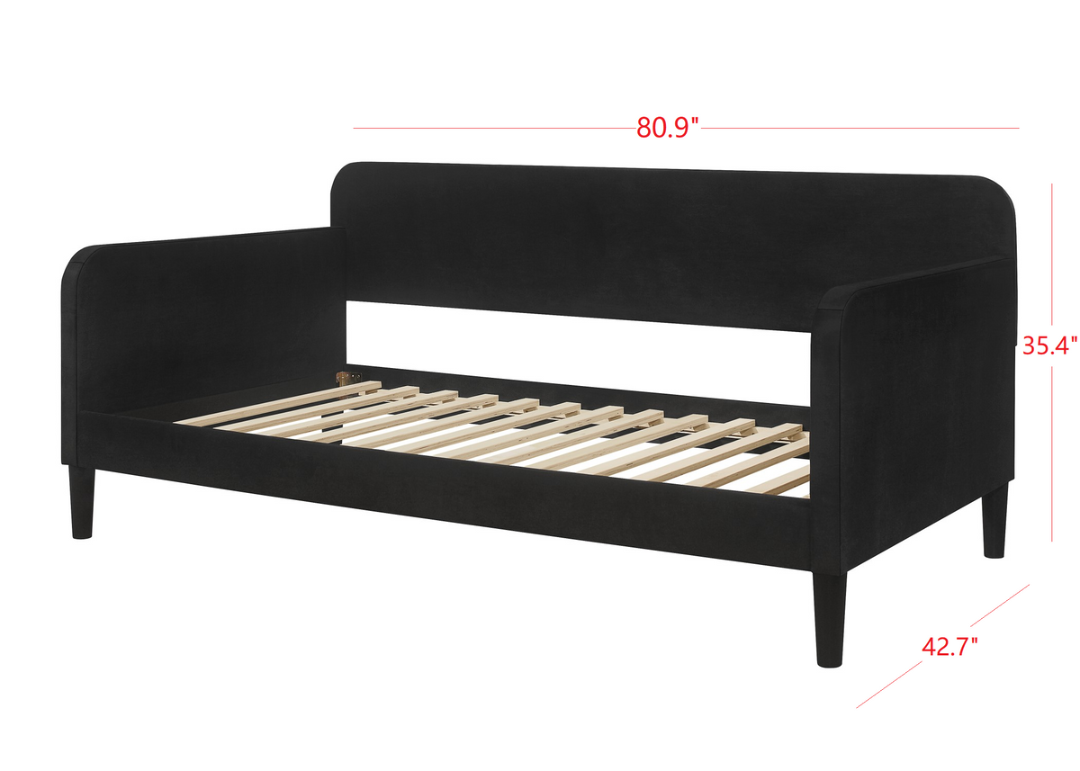Home Design Savannah Velvet Upholstered Daybed