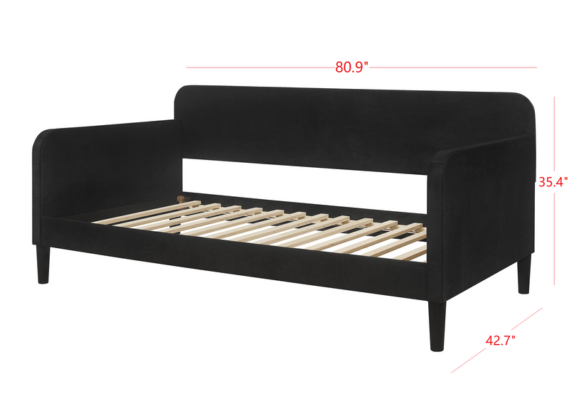 Home Design Savannah Velvet Upholstered Daybed