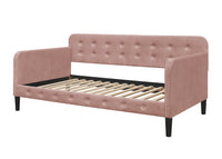 Chloe Twin Daybed with Velvet Upholstery, Button-Tufted Back, Stylish Versatile Seating and Sleeping Solution for Bedroom or Living Room