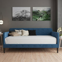 Chloe Twin Daybed with Velvet Upholstery, Button-Tufted Back, Stylish Versatile Seating and Sleeping Solution for Bedroom or Living Room