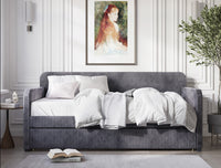 Home Design Melissa Twin Upholstered Daybed With Trundle