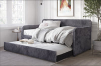 Home Design Melissa Twin Upholstered Daybed With Trundle