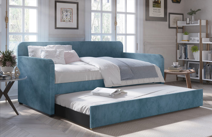 Home Design Melissa Twin Upholstered Daybed With Trundle