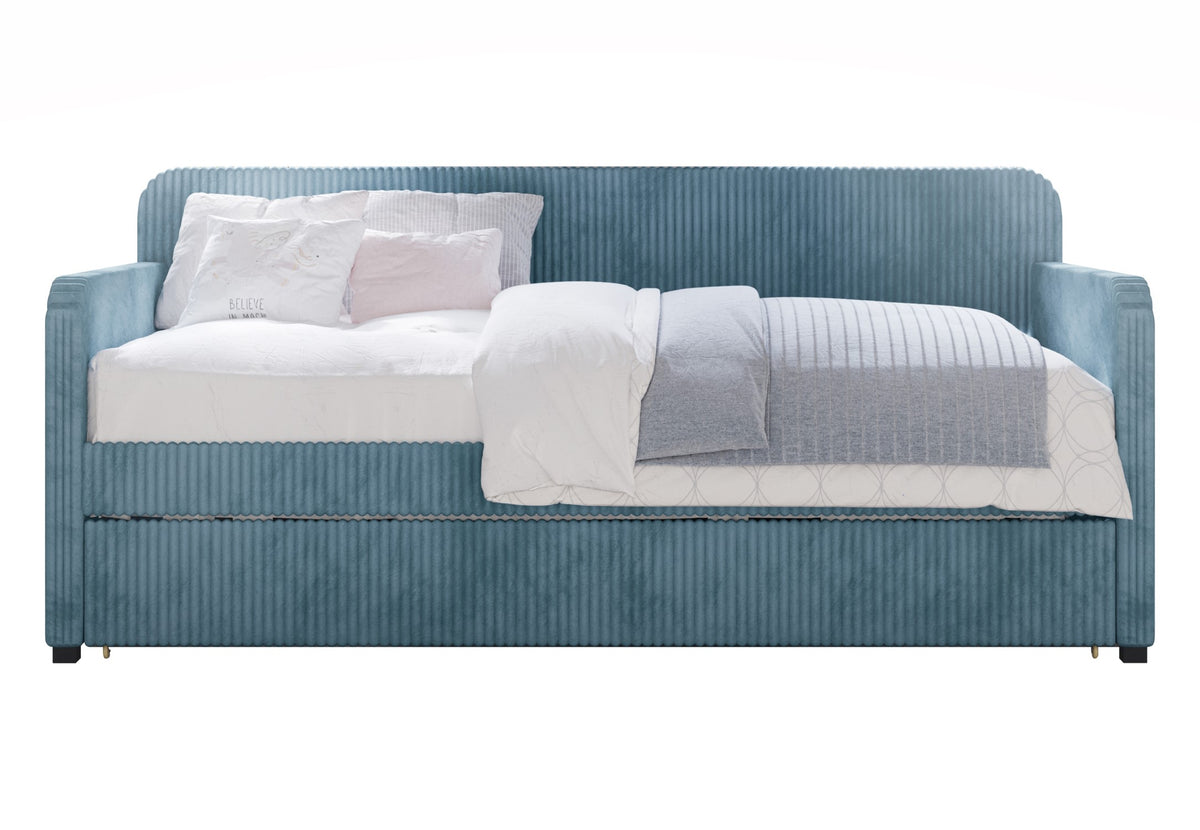 Home Design Melissa Twin Upholstered Daybed With Trundle