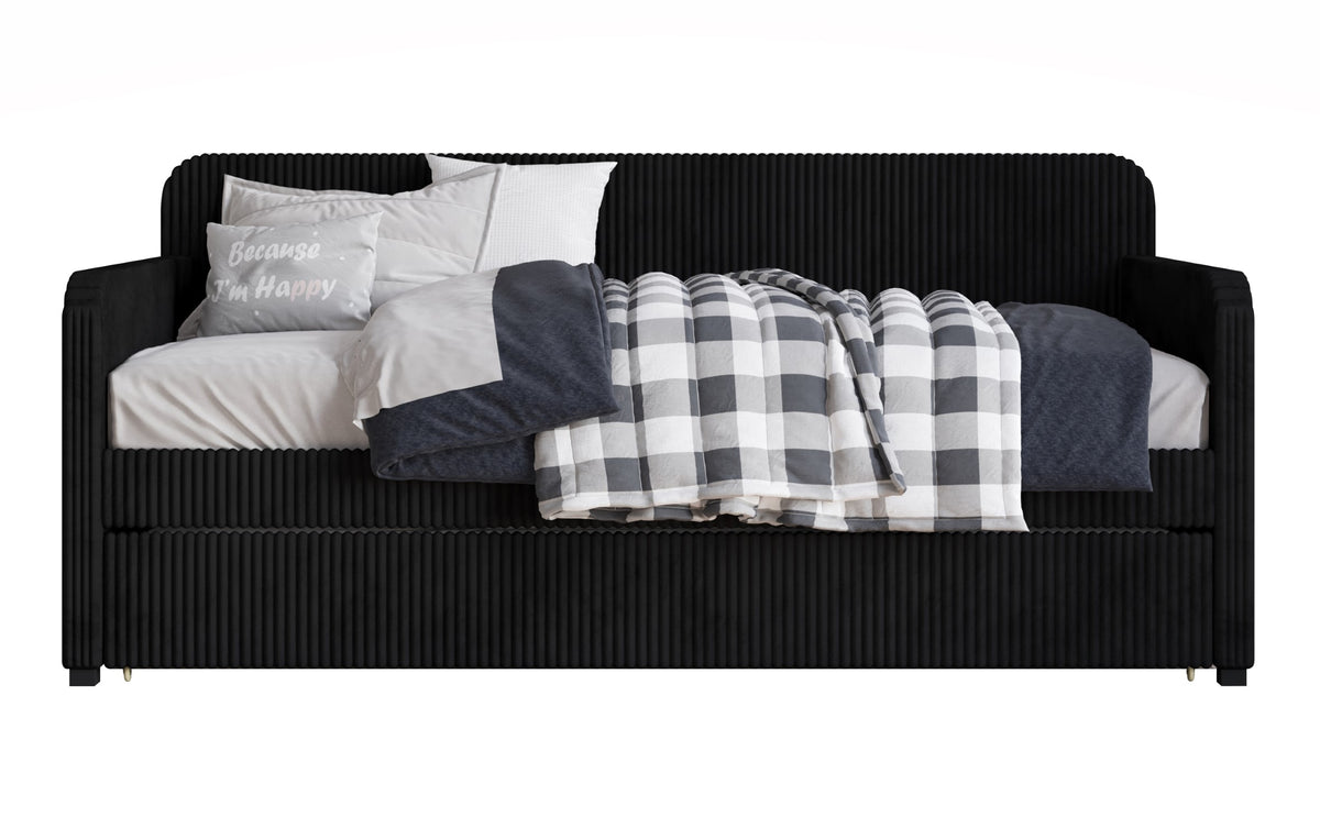 Home Design Melissa Twin Upholstered Daybed With Trundle