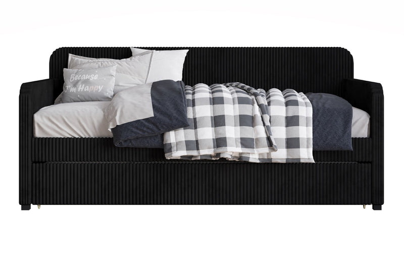 Home Design Melissa Twin Upholstered Daybed With Trundle