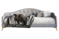 Home Design Hemnes Upholstered Twin Daybed for Adult, Living Room & Guest Room, Crystal Diamond Button Tufted, Easy Assembly