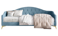 Home Design Hemnes Upholstered Twin Daybed for Adult, Living Room & Guest Room, Crystal Diamond Button Tufted, Easy Assembly
