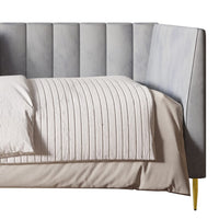 Home Design Delano Twin Upholstered Daybed, Vertical-Channel Tufted Daybed for Adult, Easy Assembly