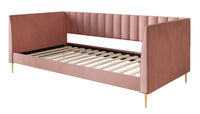 Home Design Delano Twin Upholstered Daybed, Vertical-Channel Tufted Daybed for Adult, Easy Assembly
