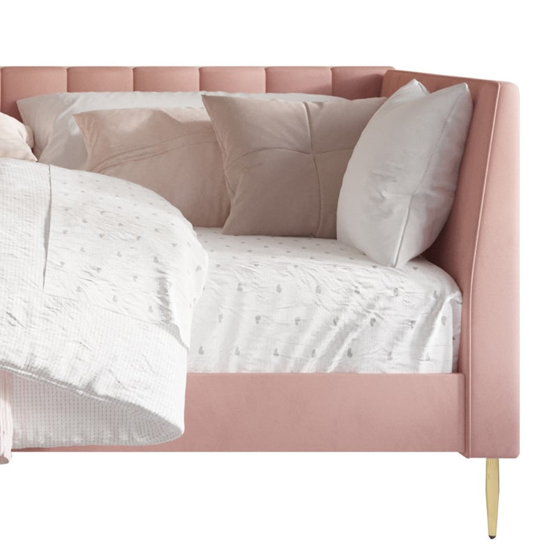 Home Design Delano Twin Upholstered Daybed, Vertical-Channel Tufted Daybed for Adult, Easy Assembly
