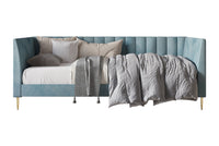Home Design Delano Twin Upholstered Daybed, Vertical-Channel Tufted Daybed for Adult, Easy Assembly