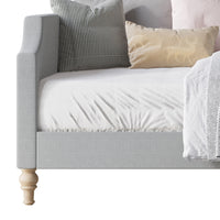 Home Design Pita Upholstered Twin Daybed with Nailhead Trim and Scooped Silhouette – Adult Living Room, Guest Room, or Bedroom, Easy Assembly