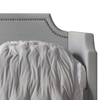 Home Design Pita Upholstered Twin Daybed with Nailhead Trim and Scooped Silhouette – Adult Living Room, Guest Room, or Bedroom, Easy Assembly