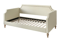 Home Design Pita Upholstered Twin Daybed with Nailhead Trim and Scooped Silhouette – Adult Living Room, Guest Room, or Bedroom, Easy Assembly
