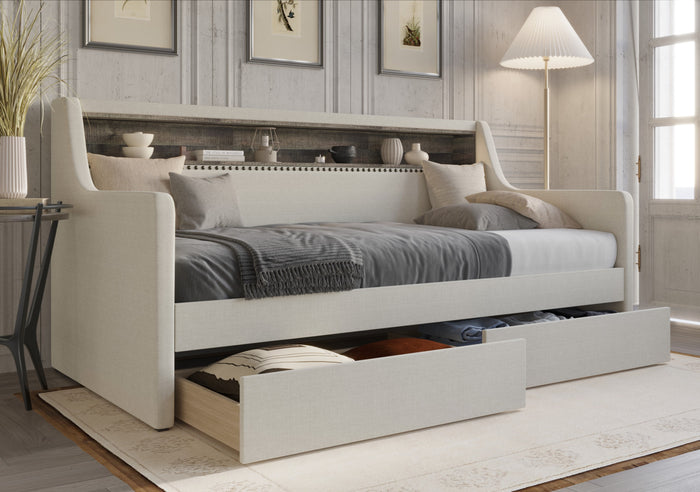 Home Design Brianna Upholstered Twin Daybed