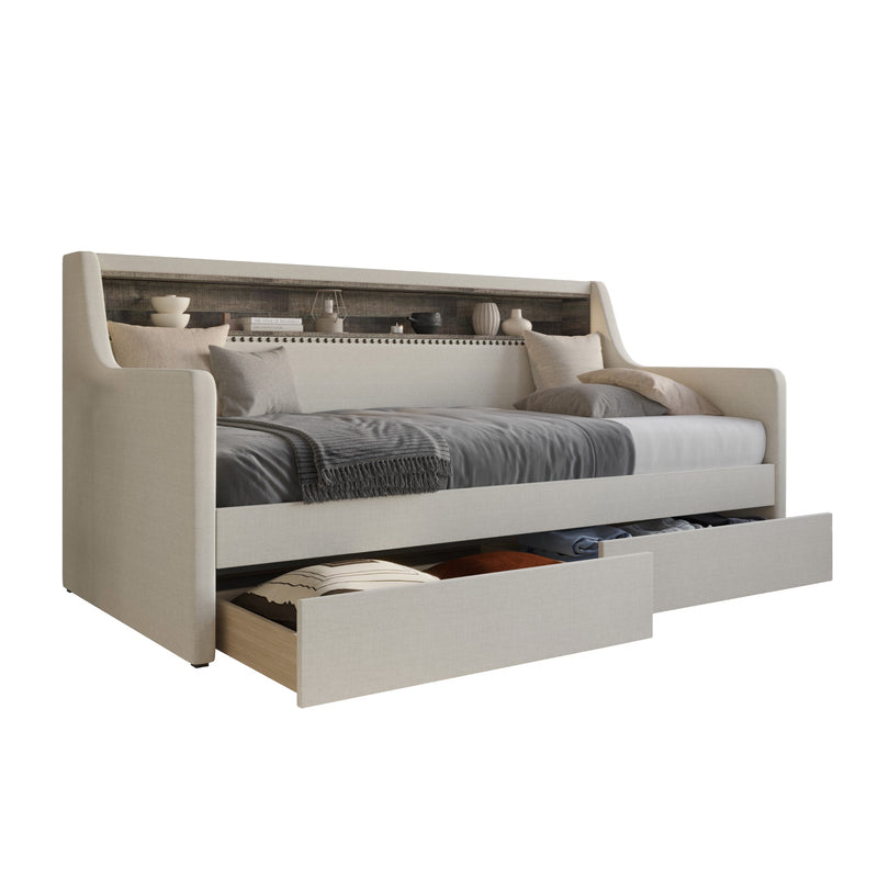 Home Design Brianna Upholstered Twin Daybed