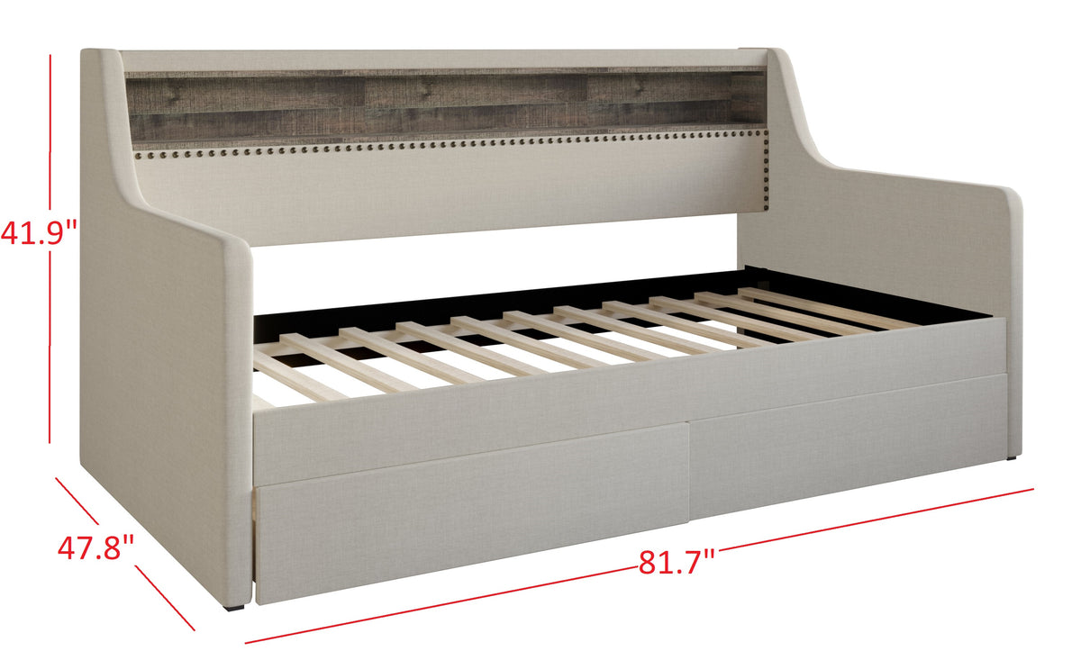 Home Design Brianna Upholstered Twin Daybed