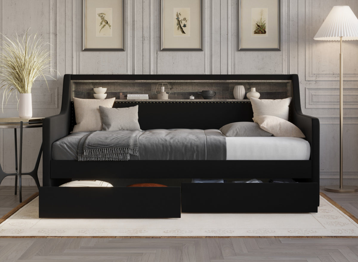 Home Design Brianna Upholstered Twin Daybed