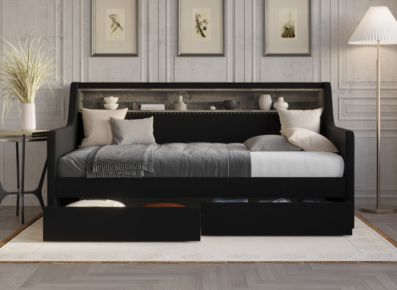 Home Design Brianna Upholstered Twin Daybed