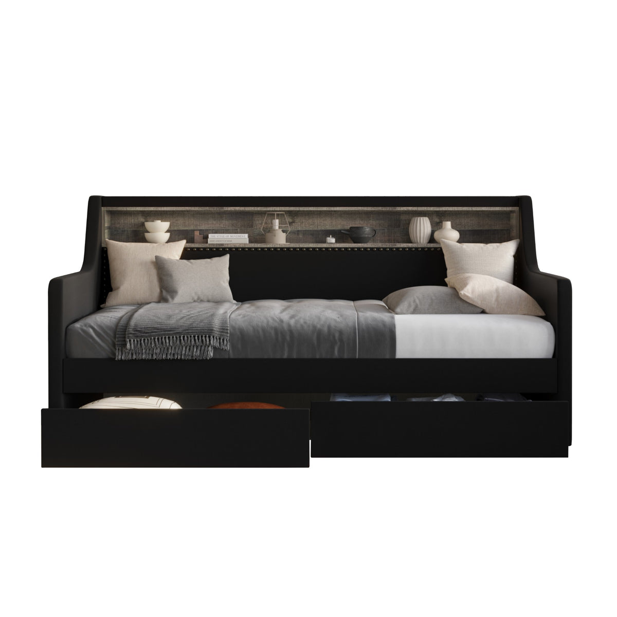 Home Design Brianna Upholstered Twin Daybed