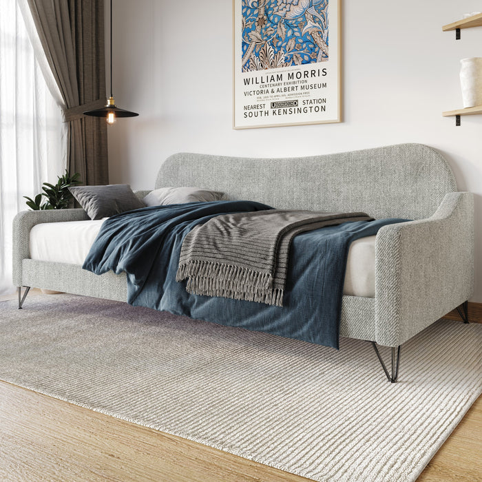 Home Design Natty Upholstered Twin Daybed, for Adult Bedroom or Guest Room