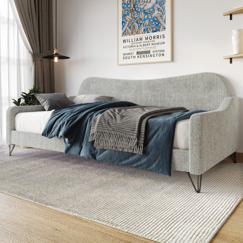 Home Design Natty Upholstered Twin Daybed, for Adult Bedroom or Guest Room