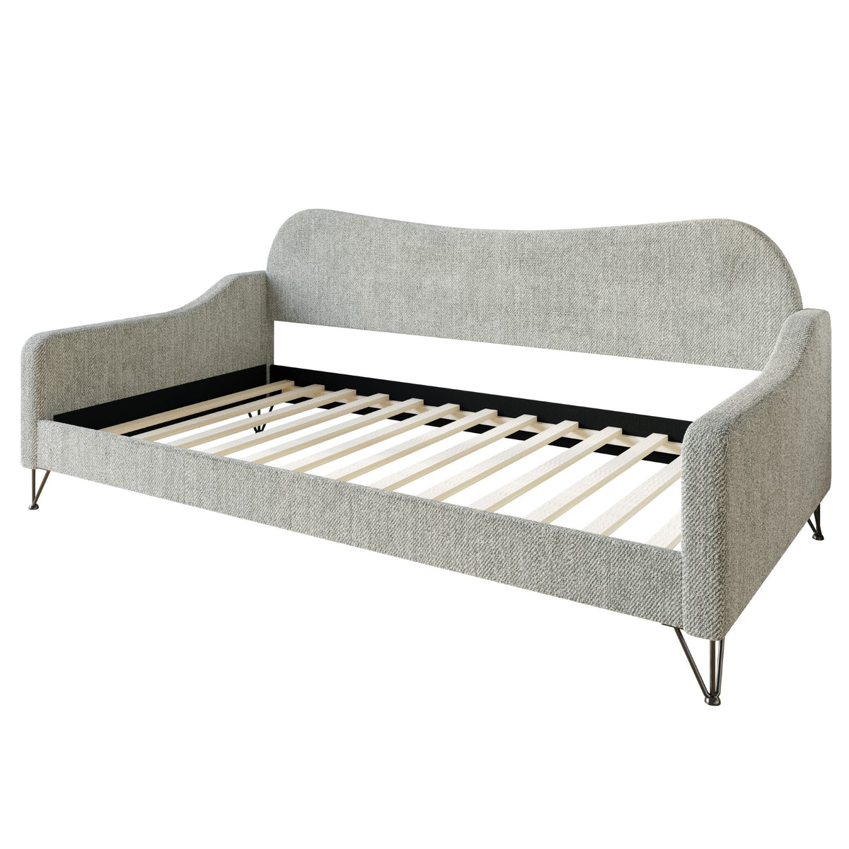 Home Design Natty Upholstered Twin Daybed, for Adult Bedroom or Guest Room