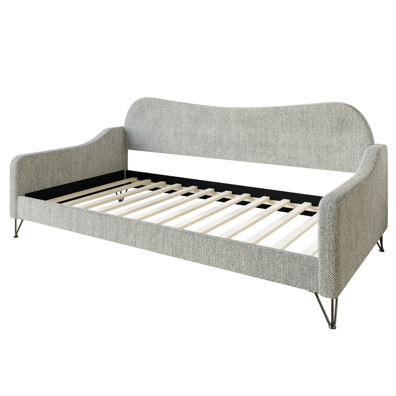 Home Design Natty Upholstered Twin Daybed, for Adult Bedroom or Guest Room