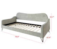 Home Design Natty Upholstered Twin Daybed, for Adult Bedroom or Guest Room