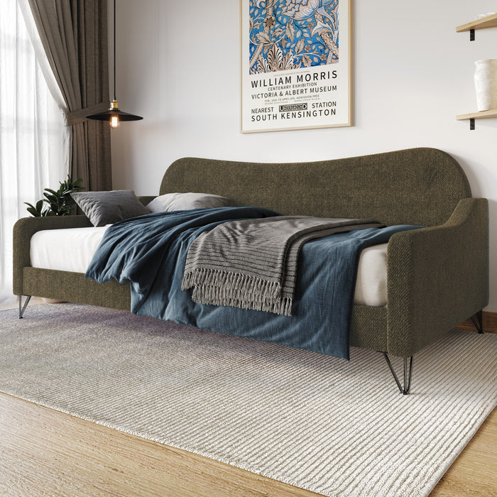 Home Design Natty Upholstered Twin Daybed, for Adult Bedroom or Guest Room