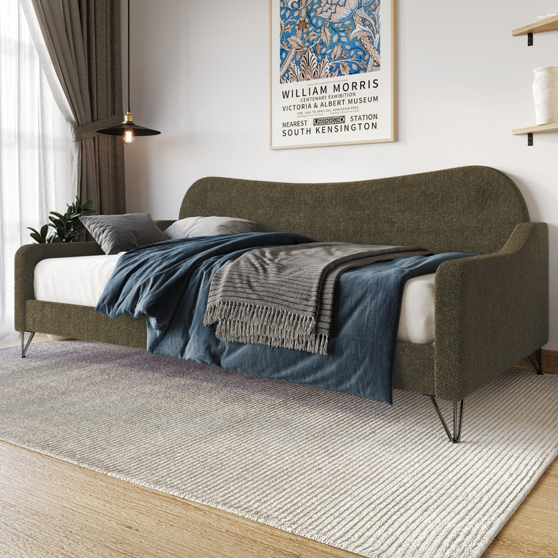 Home Design Natty Upholstered Twin Daybed, for Adult Bedroom or Guest Room