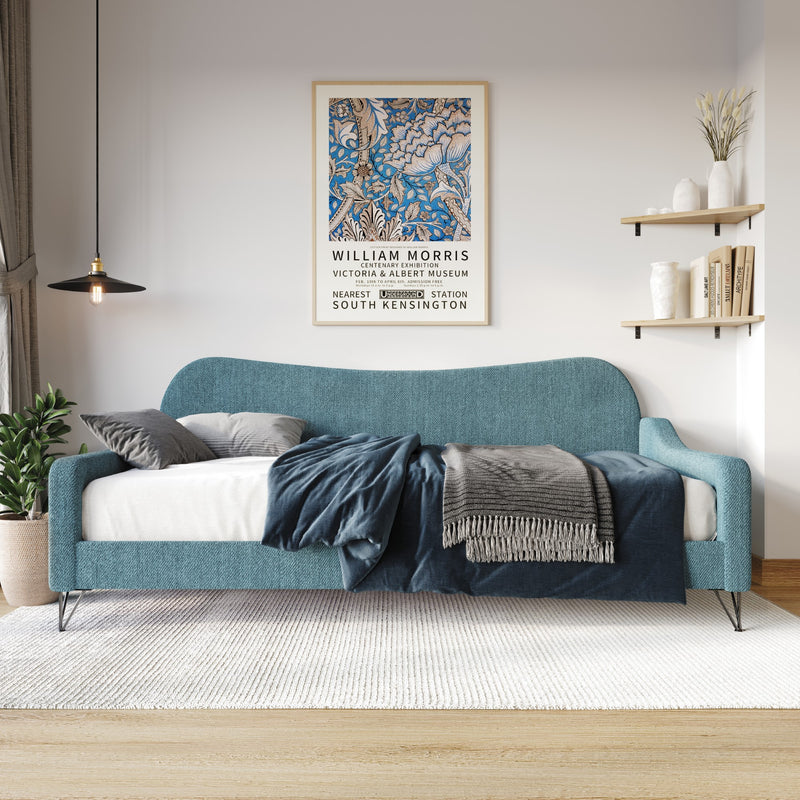 Home Design Natty Upholstered Twin Daybed, for Adult Bedroom or Guest Room