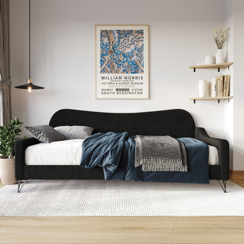 Home Design Natty Upholstered Twin Daybed, for Adult Bedroom or Guest Room