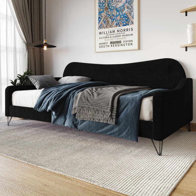 Home Design Natty Upholstered Twin Daybed, for Adult Bedroom or Guest Room
