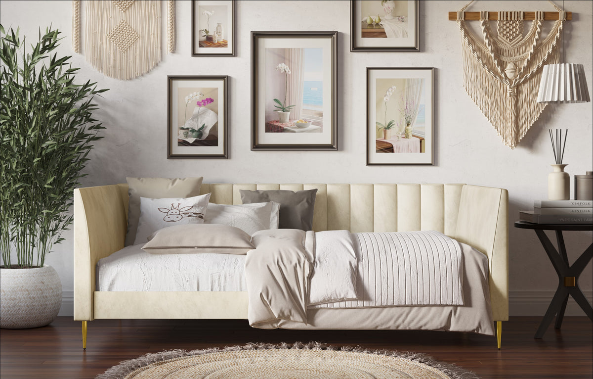 Home Design Dayton Upholstered Twin Daybed